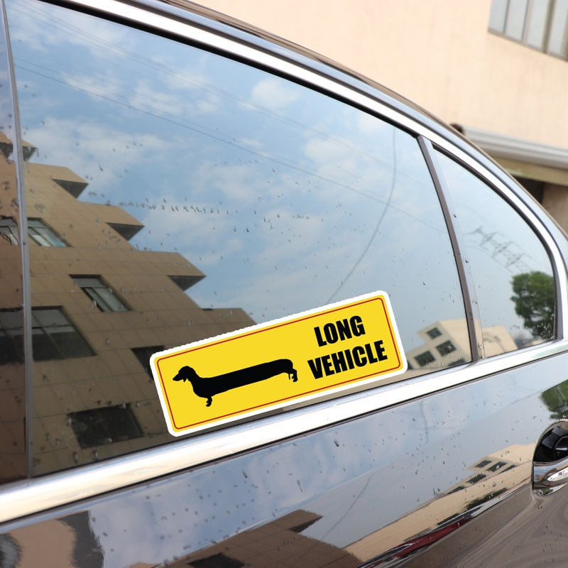 14.3CM*4.6CM Funny Dog LONG VEHICLE Decal Body Car Sticker