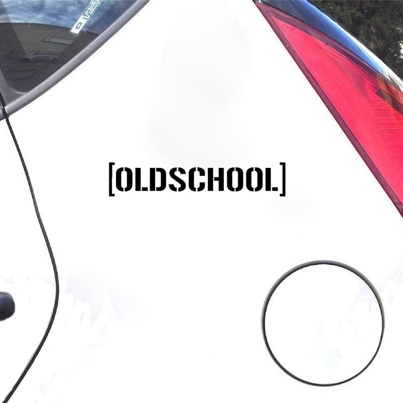 17CM*3.2CM Fun Car Styling Oldschool Vinyl Car Sticker Decal Black Silver C11-1417