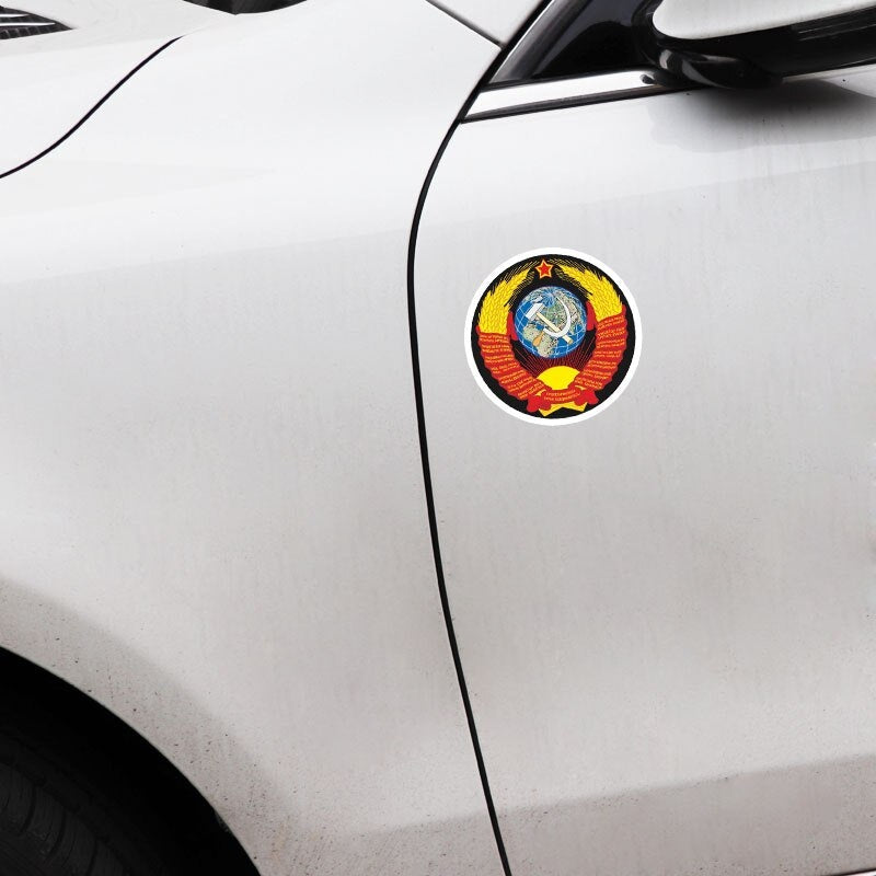 11CM*11CM Creative Russian Earth Victory Day Car Sticker PVC Decal