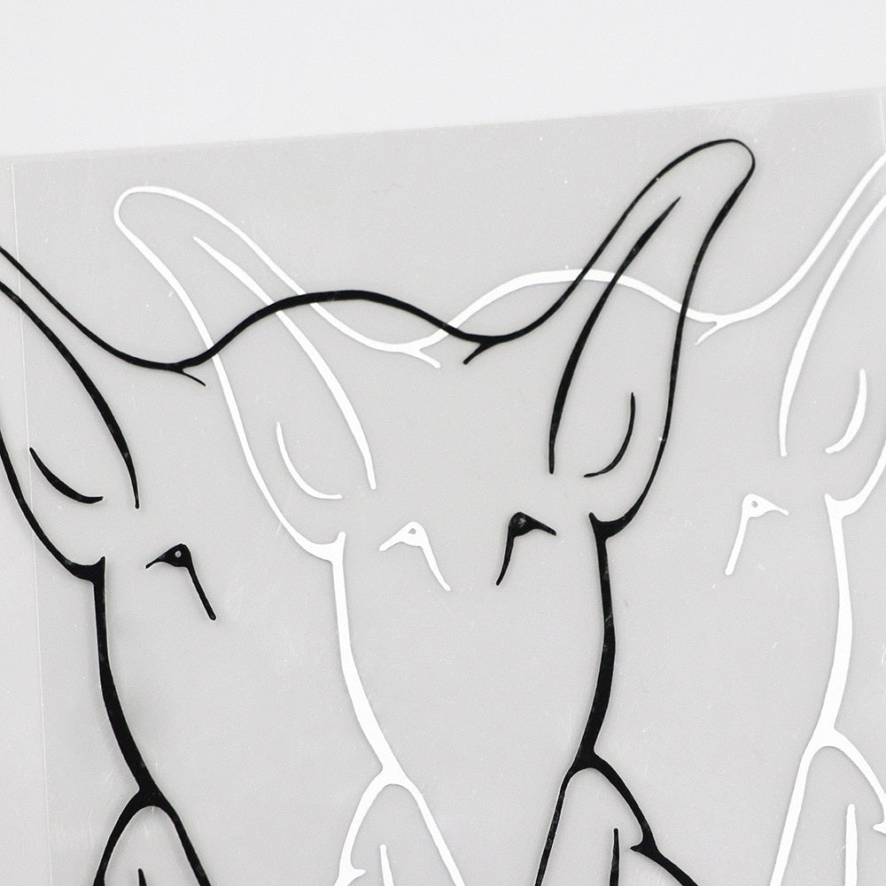 13.2CMX14.2CM Car Sticker Bull Terrier Dog Vinyl Decal Waterproof Black/Silver 8A-0009
