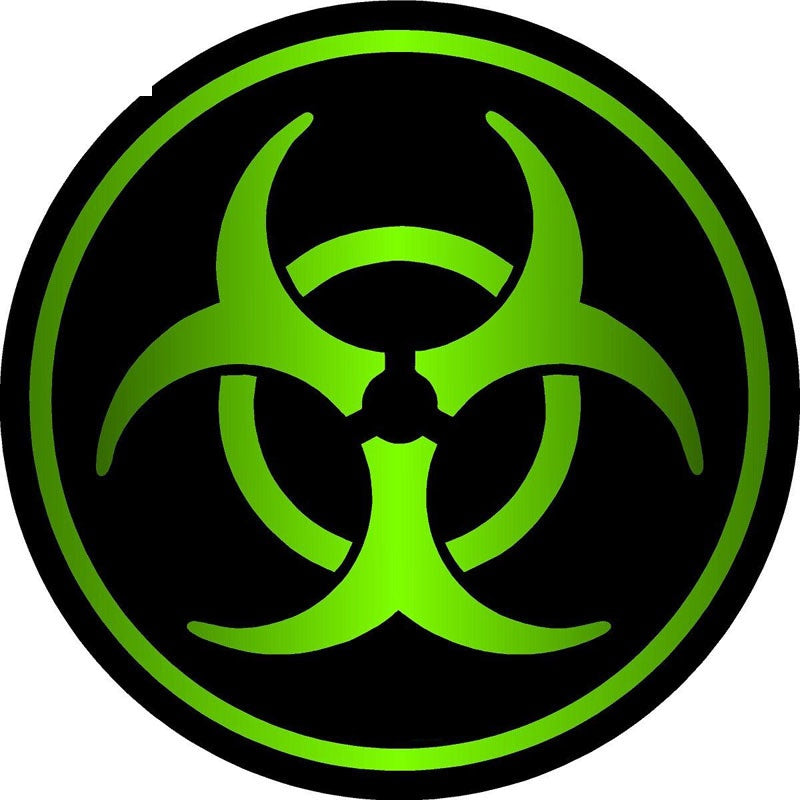 8x8cm ZOMBIE Bio Hazard Decal Retro- Car Stickers Bike Motorcycle Car-styling
