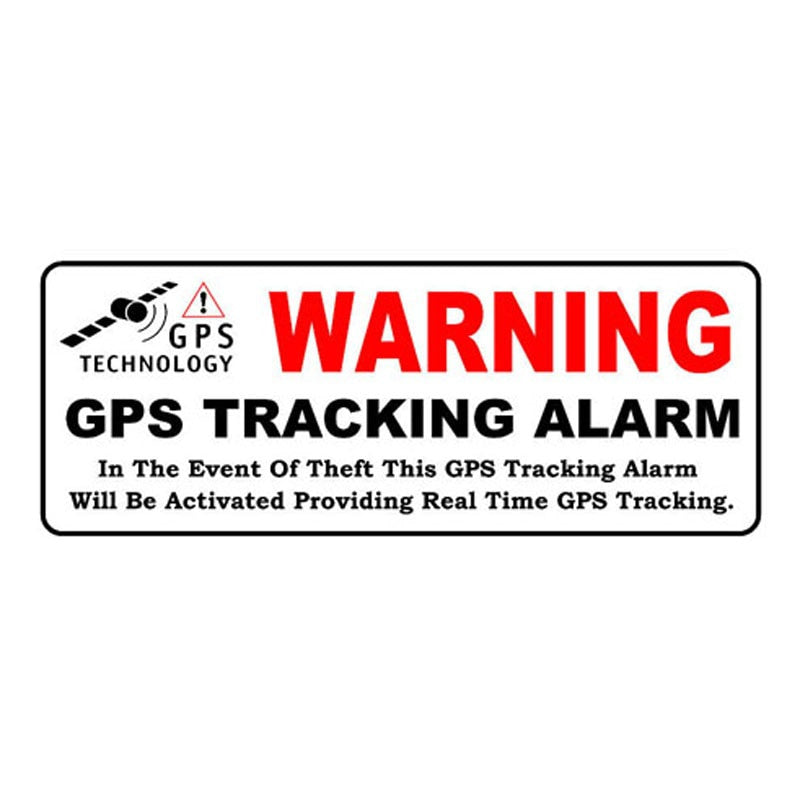10CM*3.9CM 4X Car Sticker WARNING GPS TRACKING ALARM Personality Decal