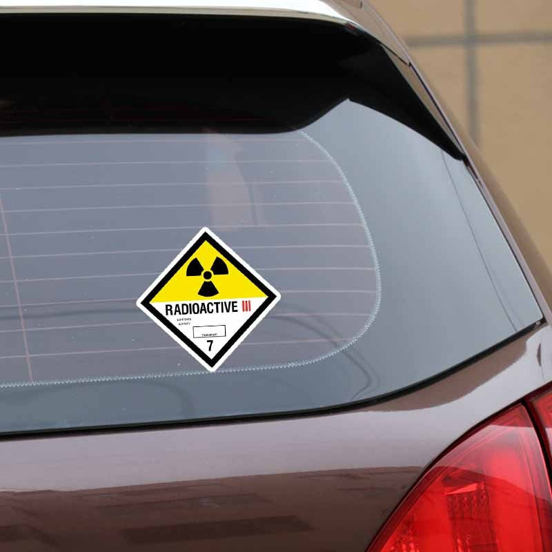 10CM*10CM RADIOACTIVE Car Sticker Car Window Personality Decal