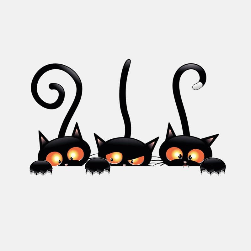 15CM*8.8CM Lovely Cat Licking At The Window Cat PVC Car Sticker