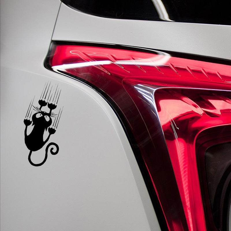 7.5*15CM Waterproof Cat Pattern Car Sticker Funny Animal Vinyl Decal Car Window Bumper Stickers C4-0636