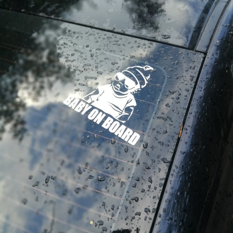 15.5*15.2CM BABY ON BOARD Creative Fashion Car Sticker Tail Warning Sign Decal C4-0891