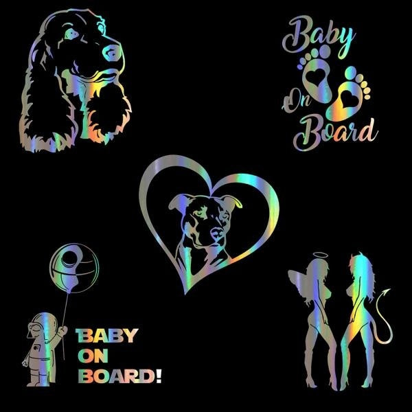 Hot Car Styling Vinyl Waterproof Laser Sticker Decal