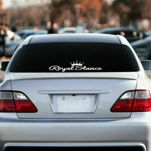 58x19cm Royal Stance Decal Car Sticker Crown JDM Vinyl Auto Front Windshield