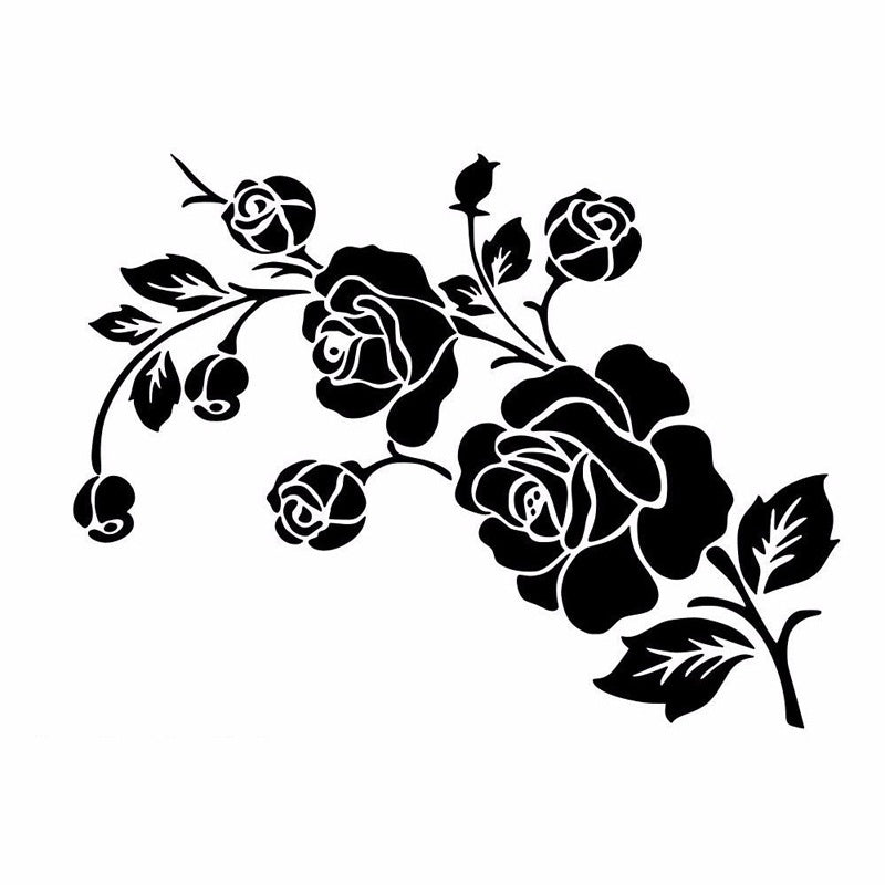 Car Sticker 3D 17.2*12.9CM Flower Fashion Decorative Bumper Funny Stickers and Decals Creative Vinyl Car Styling