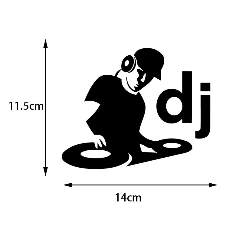 Music Club DJ Personalized Car Stickers Motorcycle Decals Sticker On Car Laser 14*11.5CM