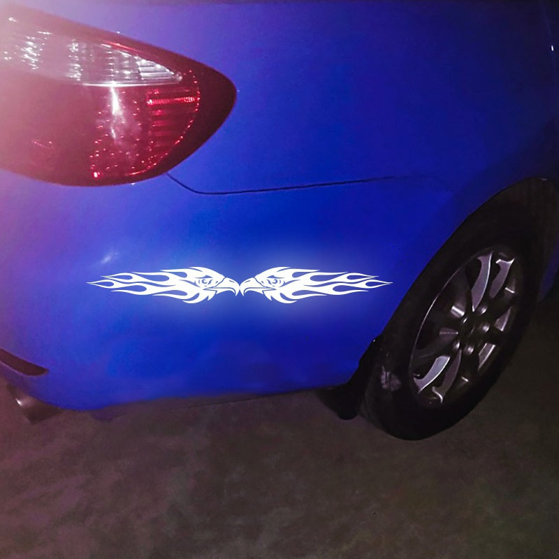 1 Pair Eagle Flames Car Sticker SUV Windows Popular Style Decorate The Body