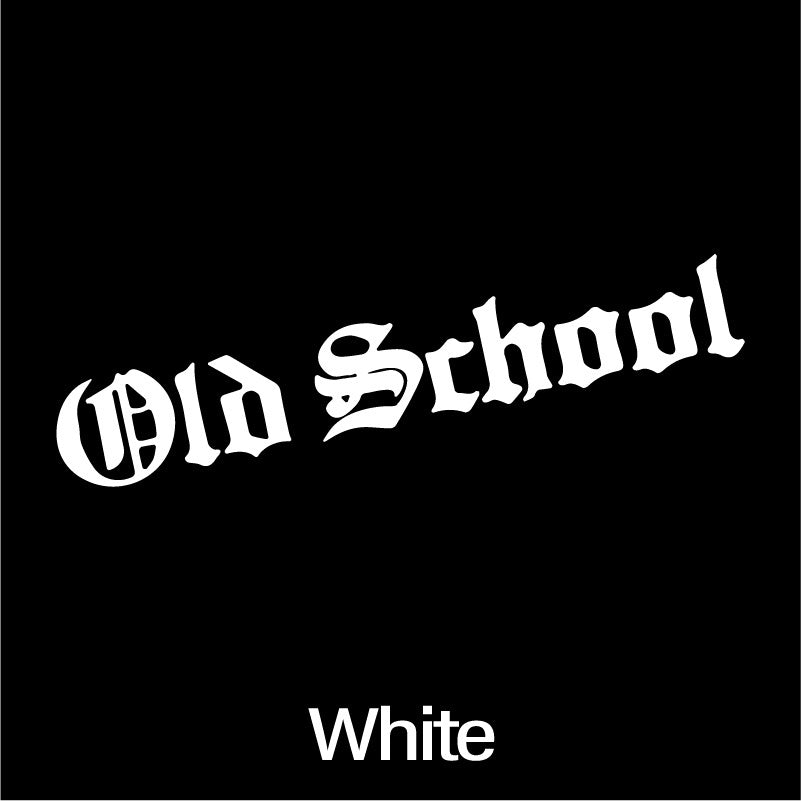 OLD SCHOOL Sticker 17.7x6cm Laser Sticker Trucks Windows Motorbike Bumper Computer Vinyl Decal