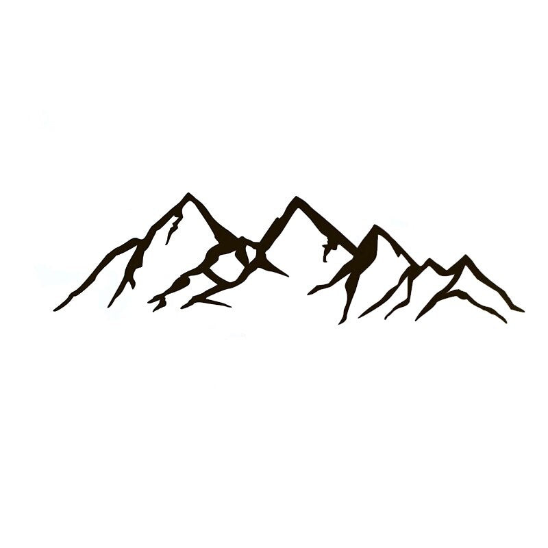 White mountain sticker | 8" die cut vinyl decal for car, truck, laptop computer | Hiking camping vehicle graphic