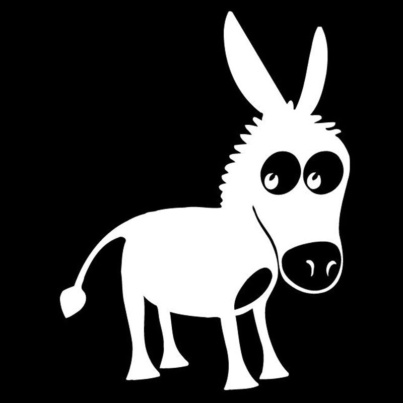 15.5CM*11.9CM Animal Donkey Car-Styling Car Sticker Decor Vinyl Decal 6 Colors