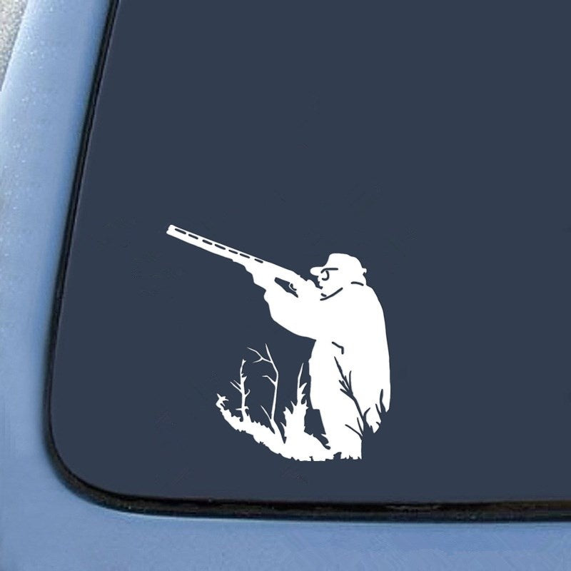 12*12.7cm A Mounted Hunter Hunting Decals Waterproof Sunscreen Does Not Fade Vinyl Car Stickers 6 Colors