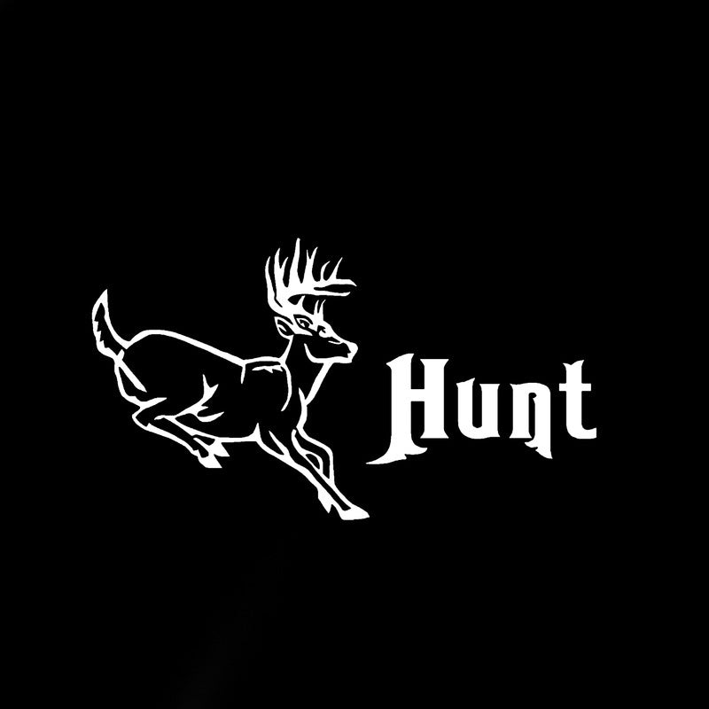 15cm*9.1cm Funny Deer Hunt Car Sticker Car-Styling Vinyl Decals Home Decoration Stickers Wall Sticker