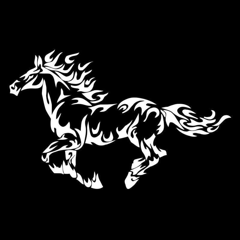 16.2cm*10.2cm Personality Horse Car Stickers Car Styling Vinyl Car Window Sticker Laptop Stickers
