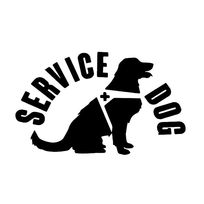 15cm*8.8cm Service Dog Animal Funny Car Sticker Window Bumper Vinyl Decal