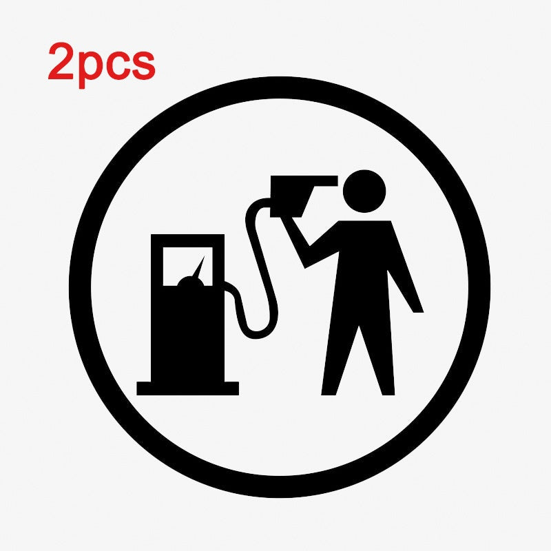 2PCS Car Sticker Funny Vinyl Decal Gas Fuel Tank Cap Sticker