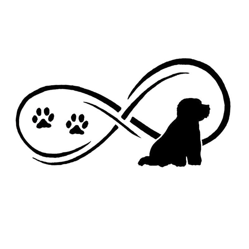 17.8CM*9CM Bichon Frise Dog Vinyl Decal Endearing Car Stickers Car Styling Bumper Decoration 6 Colors