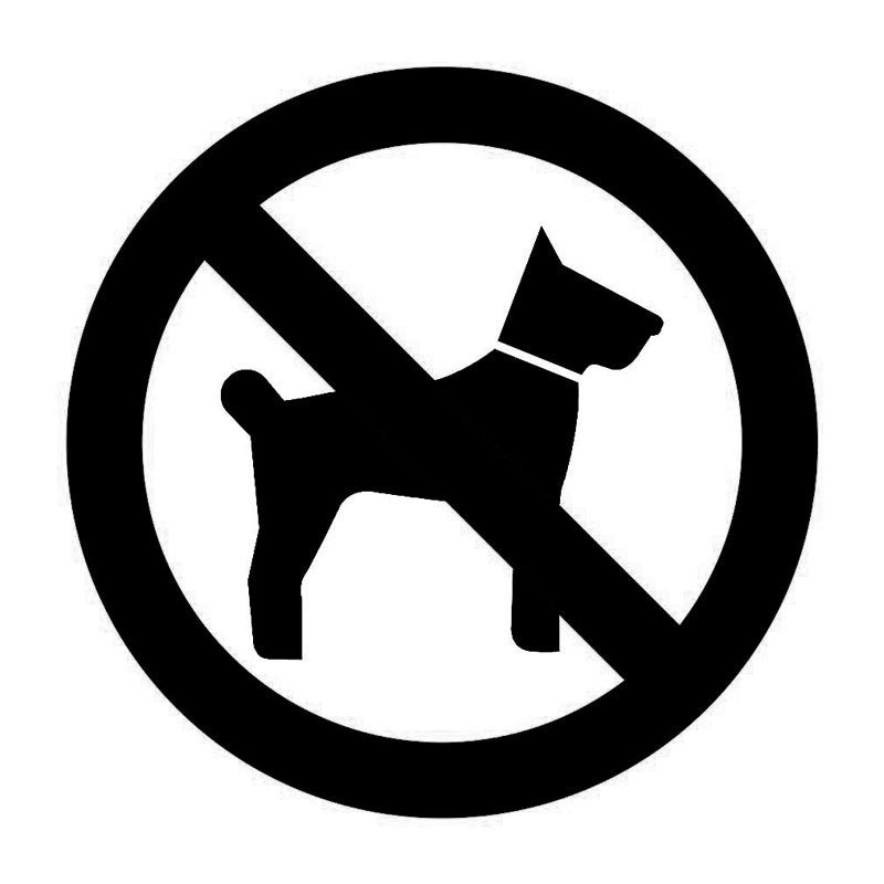 12cm*12cm Funny Forbidden Pets Dogs Allowed Warning Sign Car Sticker Window Glass Vinyl Decals