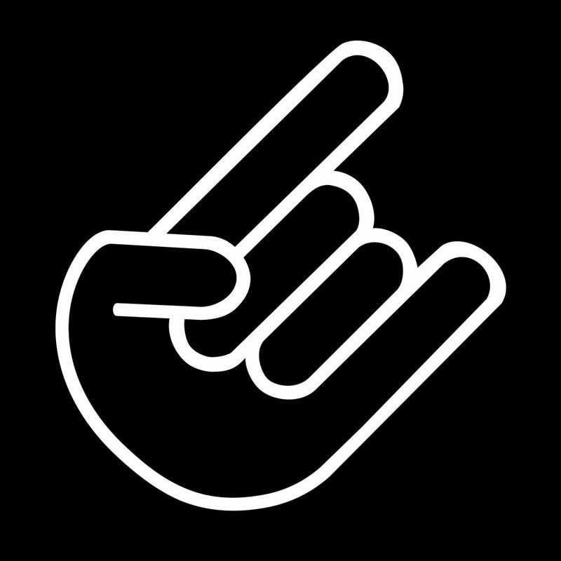14.3cm*15cm Rocker Funny Hand Gesture Decals Car Sticker Vinyl Motorcycle Car-styling S6-3246