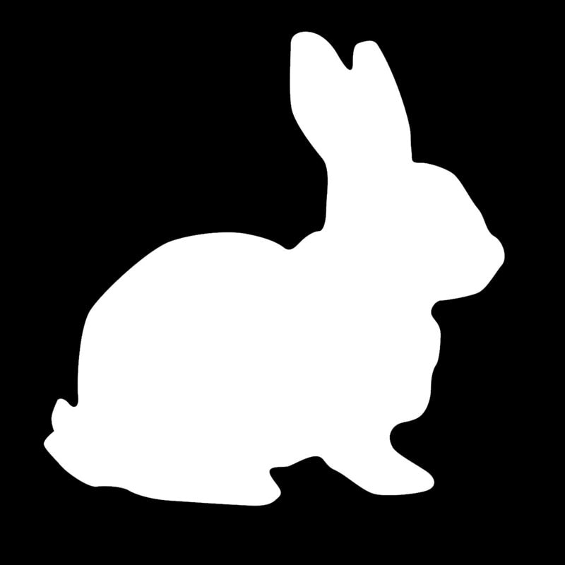 14.5cm*15cm Bunny Rabbit Decal Vinyl Cute Animal Car Sticker Car-styling S6-3486