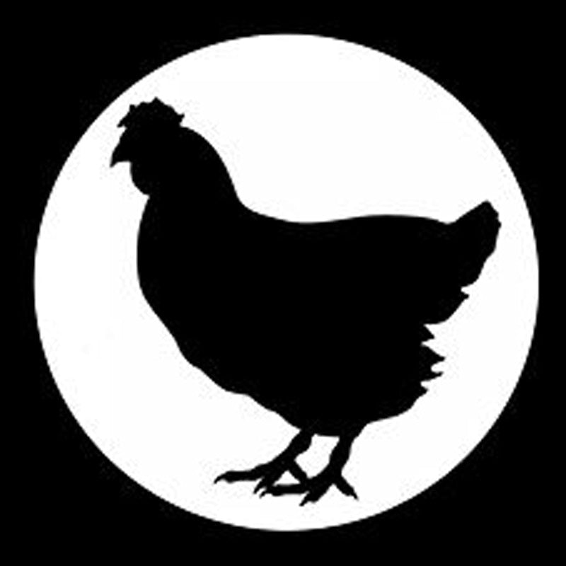 15*15CM Chicken Spare Wheel Cover Sticker Fashion Vinyl Decal Car Sticker Black Silver Accessories S6-2635