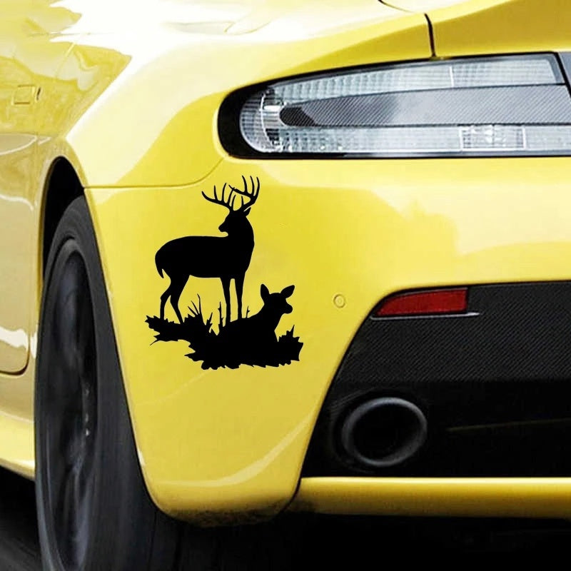 15cm*12cm Animal Vinyl Decal Car Sticker Waterproof Auto Decors Deer Home Decoration