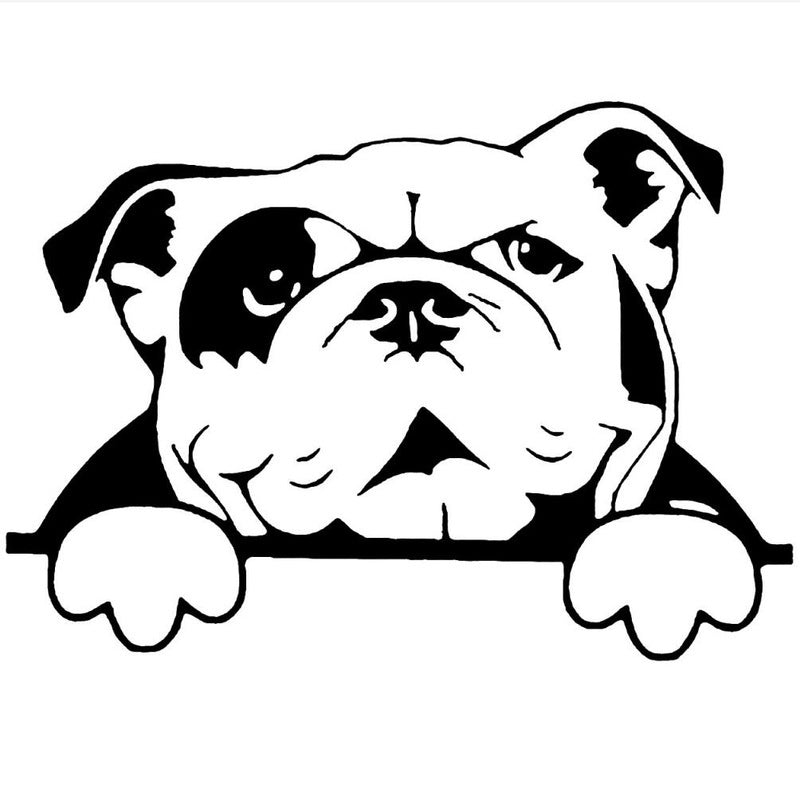 14cm*9.8cm Dog Car Sticker Car Window Stickers Pet Dog Vinyl Decals Laptop Stickers