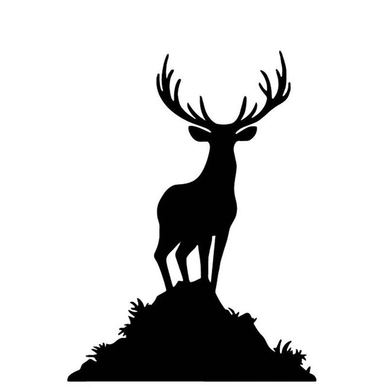 14.5cm*10.9cm Deer Pattern Car Stickers Car Trunk Vinyl Decal Accessories 6 Colors