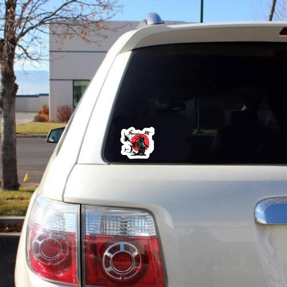 12x12cm Dark Warrior Samurai Japan Car Sticker Bushido Anime Auto Moto Vinyl Decal