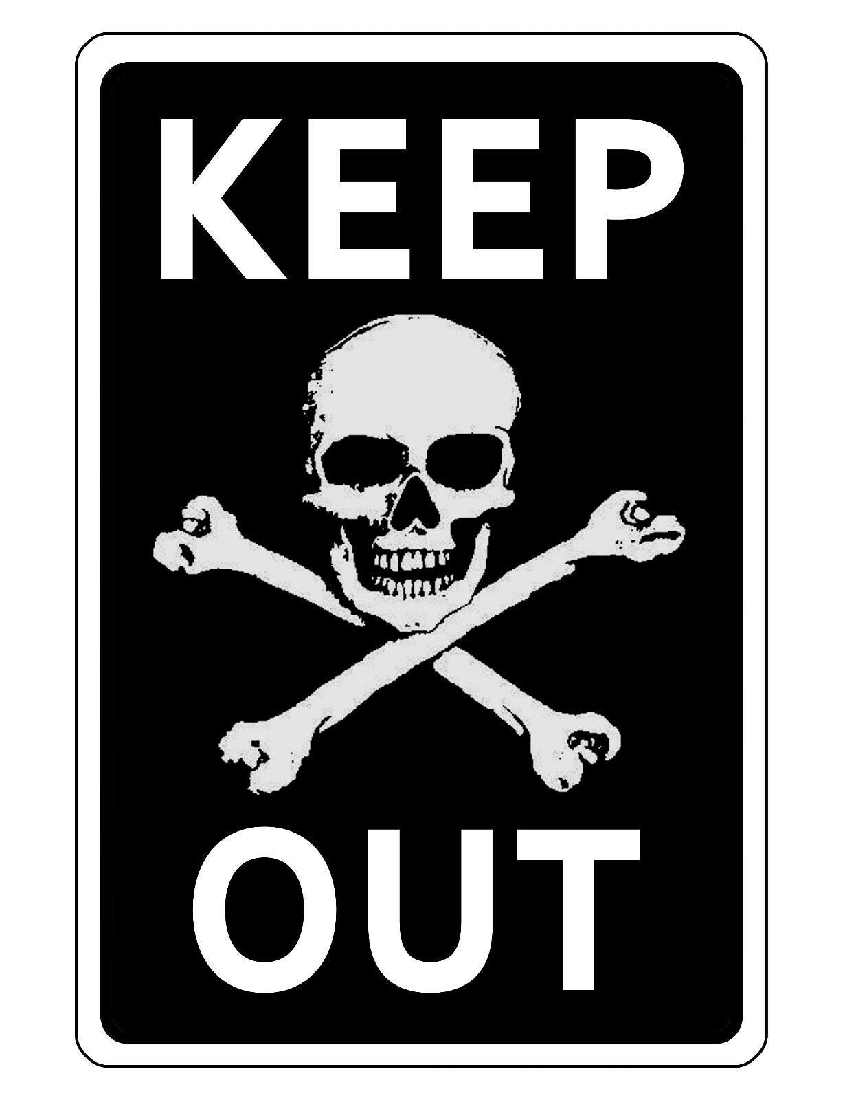 5X8inch Keep Out Sign Sticker Decal Car Sticker Warning Sticker Durable For Door Car Outside