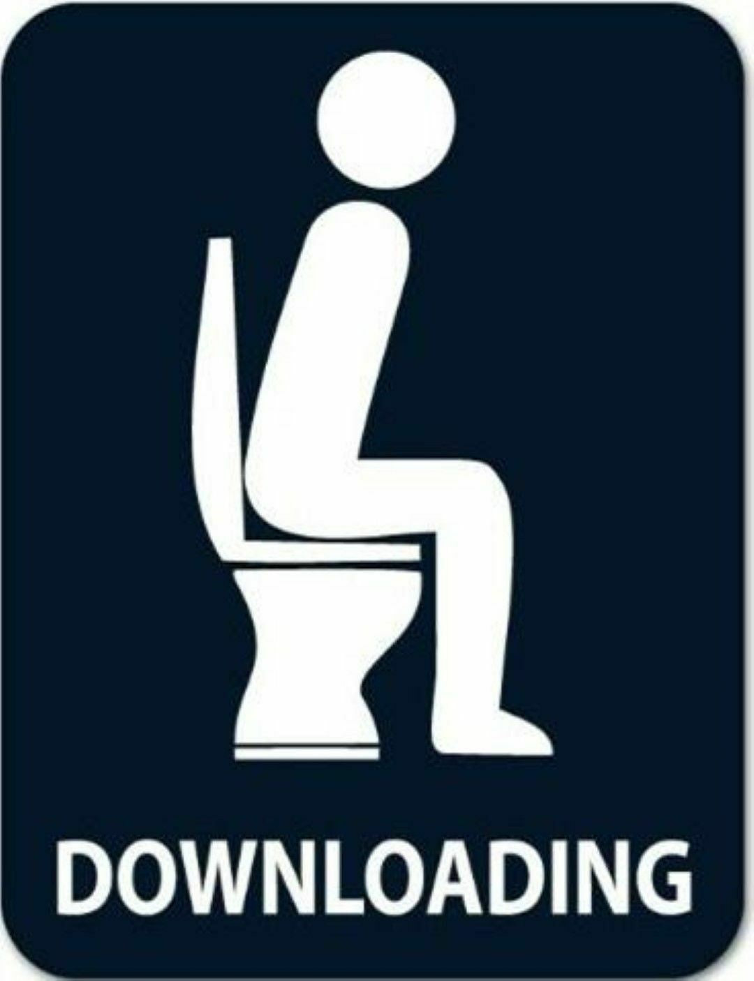 14x9cm Funny Warning Sign Danger Downloading Toilet Poo Sticker Self Adhesive