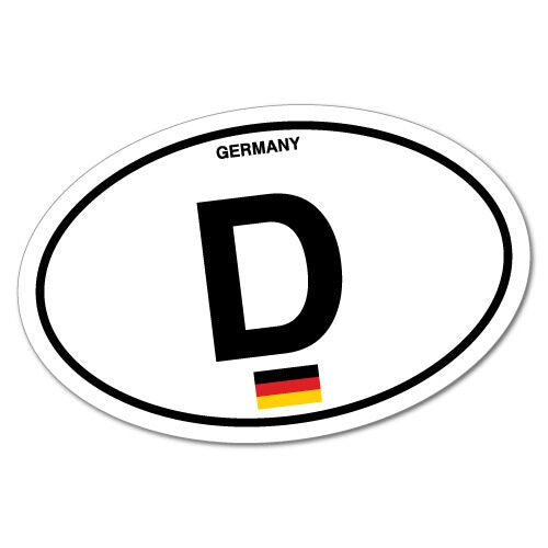 120mm x 78mm Germany Country Code Sticker Flag Bumper Water Proof Vinyl