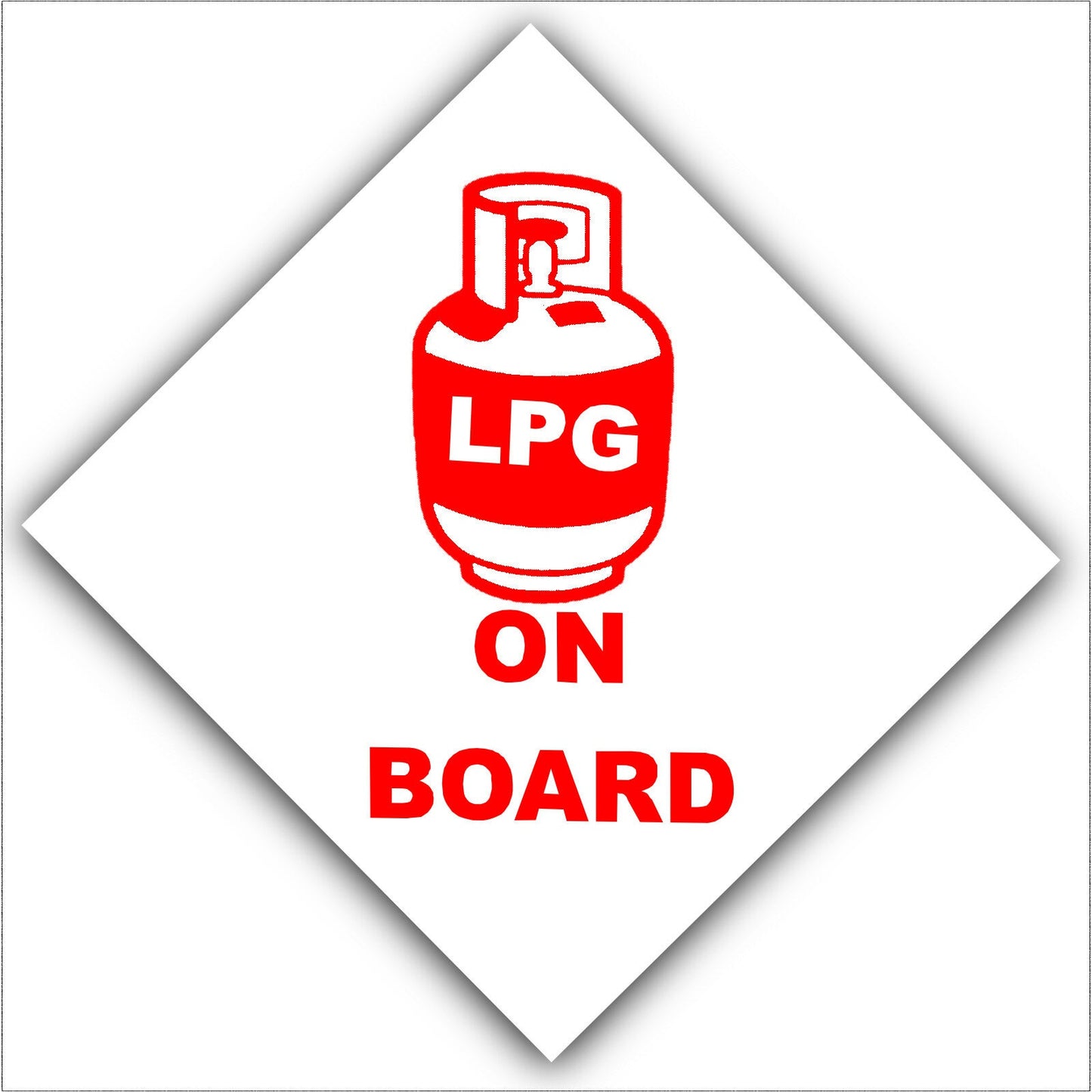 1 x LPG Gas On Board-Warning Sticker-External Car,Van,Caravan Hazard Safety Sign