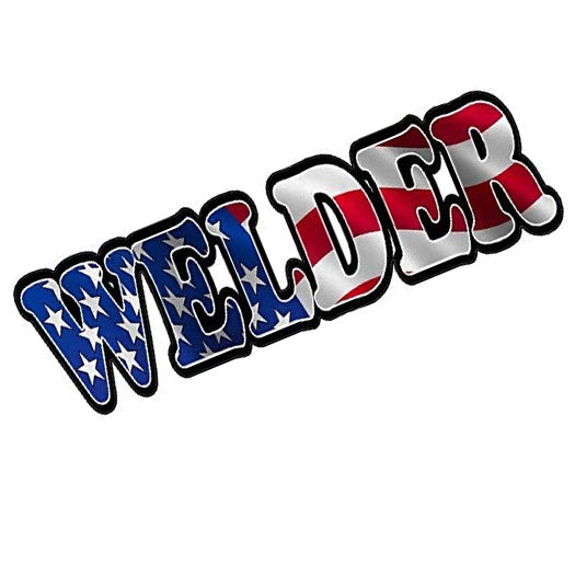 Welder American Flag USA Flag Car Sticker And Decal for Windows, Cars, SUV, Trucks