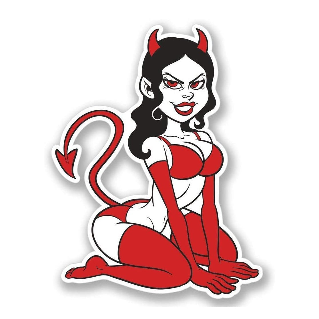 Sexy Devil Girl Funny Car Sticker And Decal for Windows, Cars, SUV, Trucks
