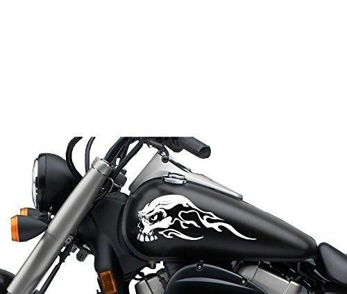 2018 NEW Motorcycle Gas Tank Sweeping Skull Decal Set