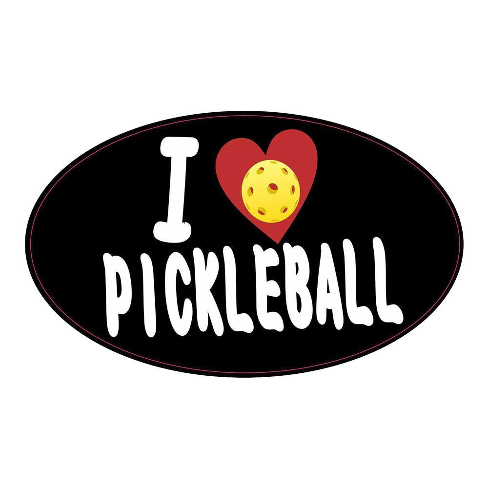 I Love Pickleball Vinyl Sticker Decal for Car Truck Window Bumper