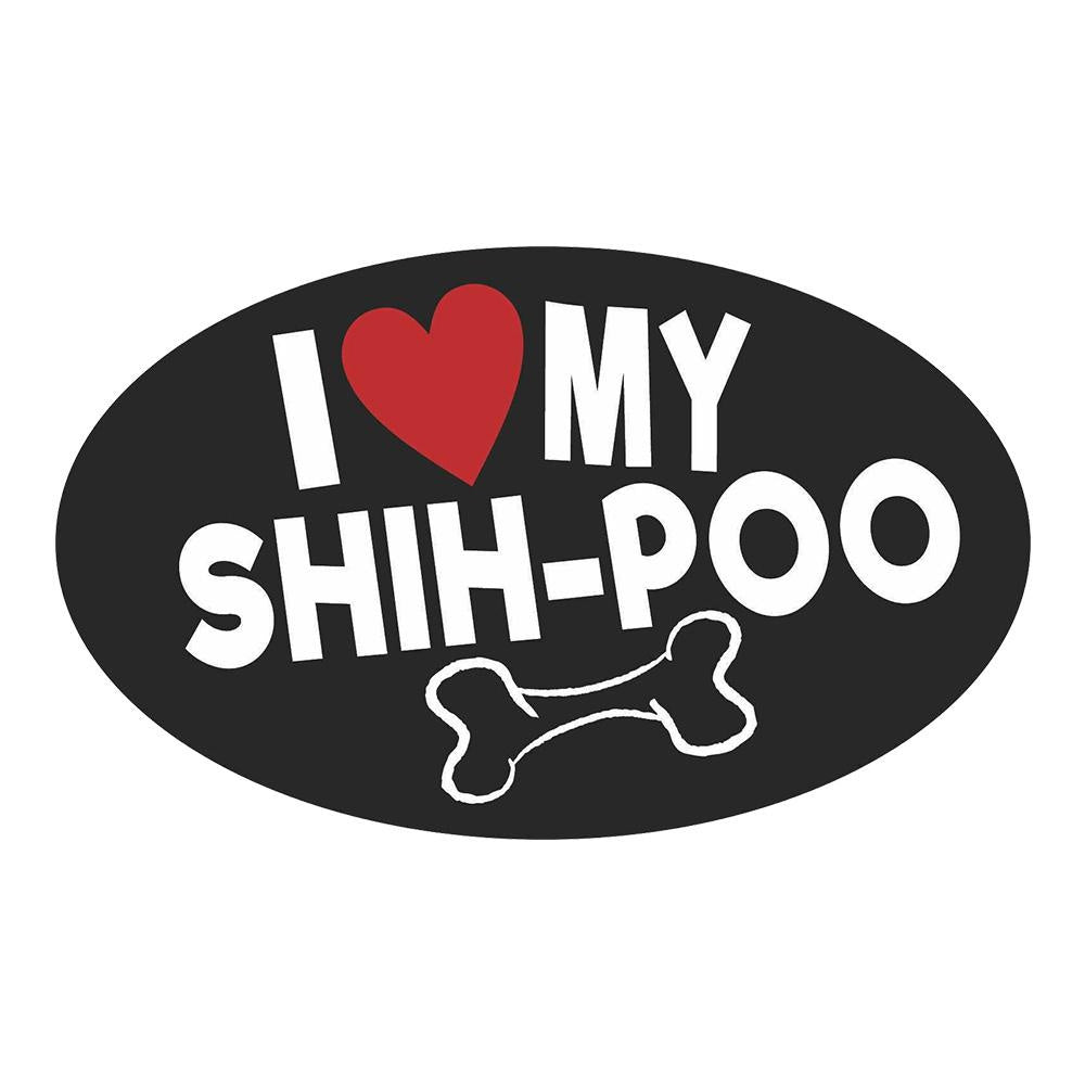 I Love My Shih-Poo Vinyl Sticker Decal for Car Truck Window Bumper