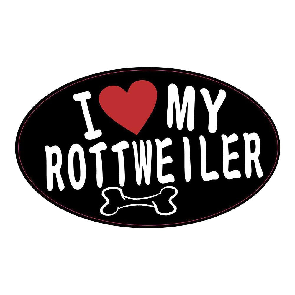 I Love My Rottweiler Vinyl Sticker Decal for Car Truck Window Bumper