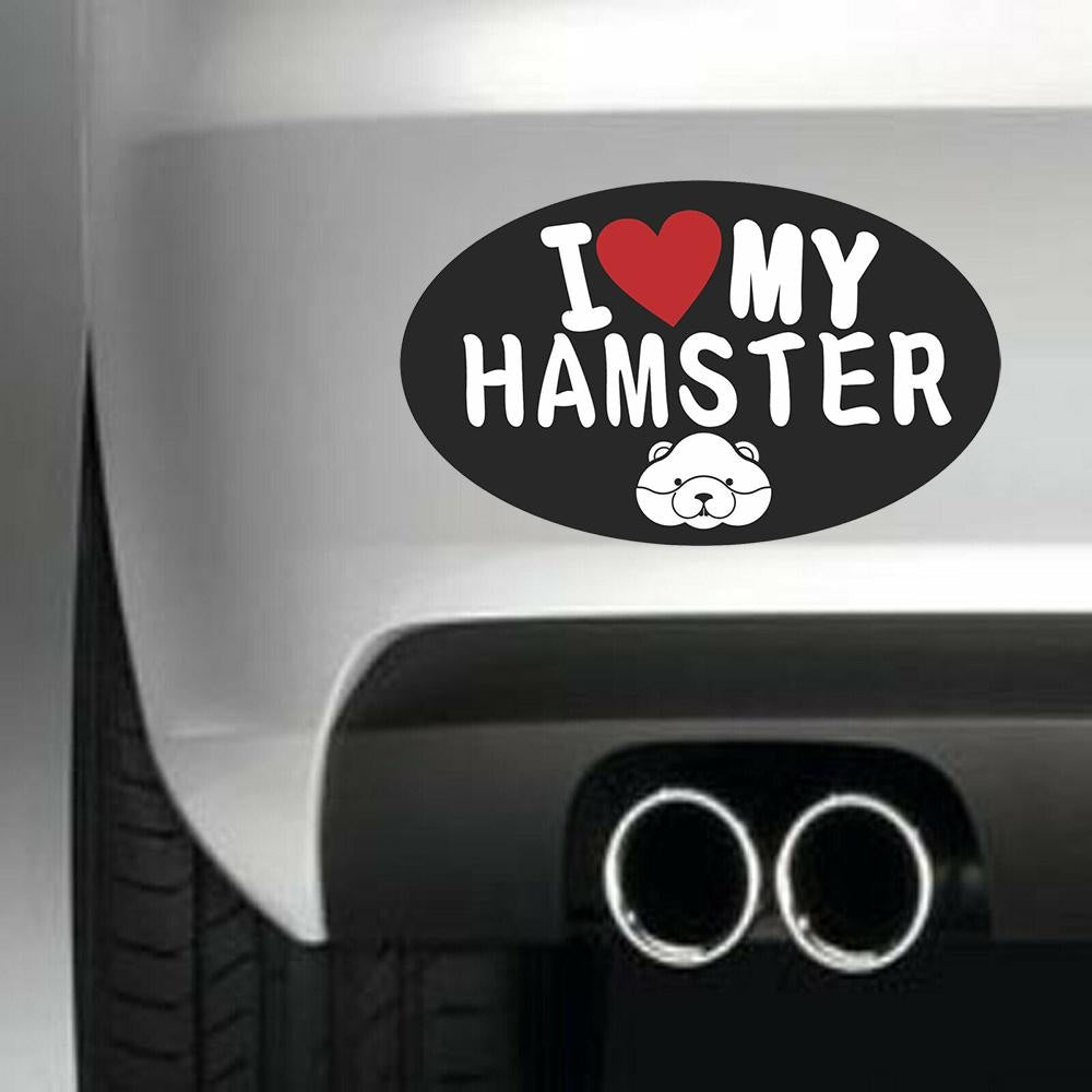I Love My Hamster Vinyl Sticker Decal for Car Truck Window Bumper