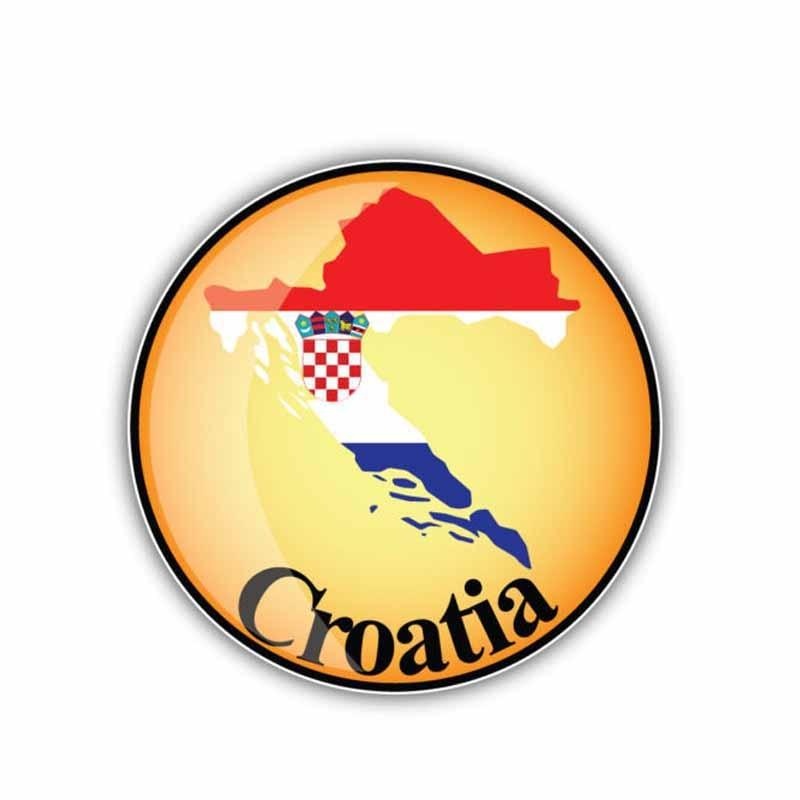 11CM*11CM Car Styling Croatia Round Map Flag Accessories Car Sticker Decal 6-1916