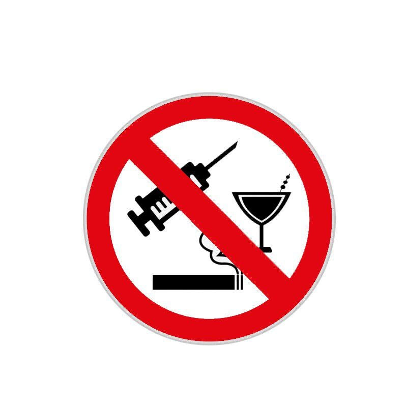 11.9CM*11.9CM No Drug Alcohol Smoking Car Sticker Funny Accessories Decal 12-1480