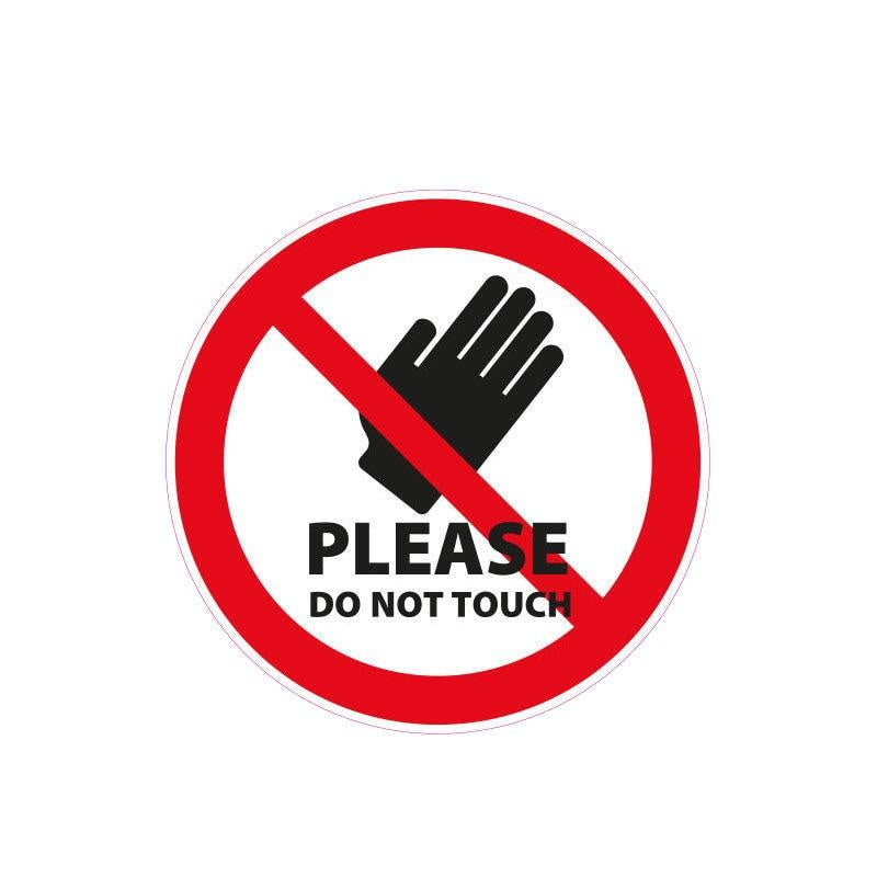 12CM*12CM Warnzeichen Please Do Not Touch Car Sticker Decal 12-1066