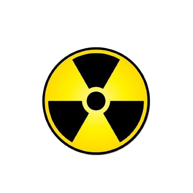 14CM*14CM Funny Nuclear Radiation Warning Car Sticker Decal 12-0757