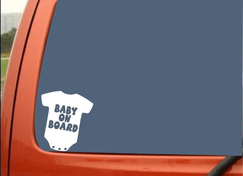 13.5cm*14.9cm Baby On Board Onesie Mom Life Minivan Vinyl Decal Sticker Car Funny Black /Silver C10-00111