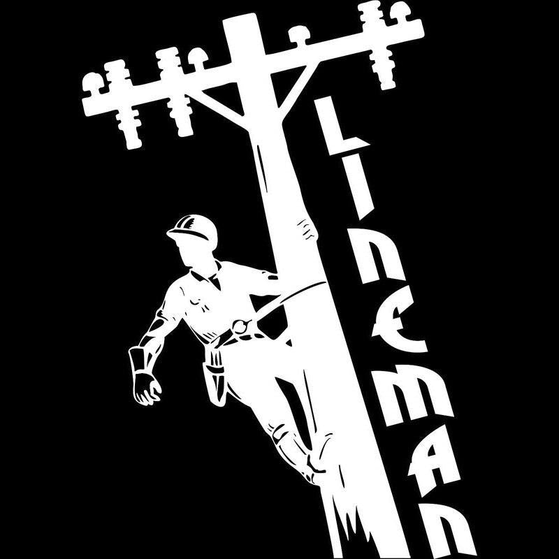 11.1cm*15.8cm LINEMAN Electrician Wireman Journeyman Interesting Vinyl Decals Car Sticker Black/Silver S6-3889
