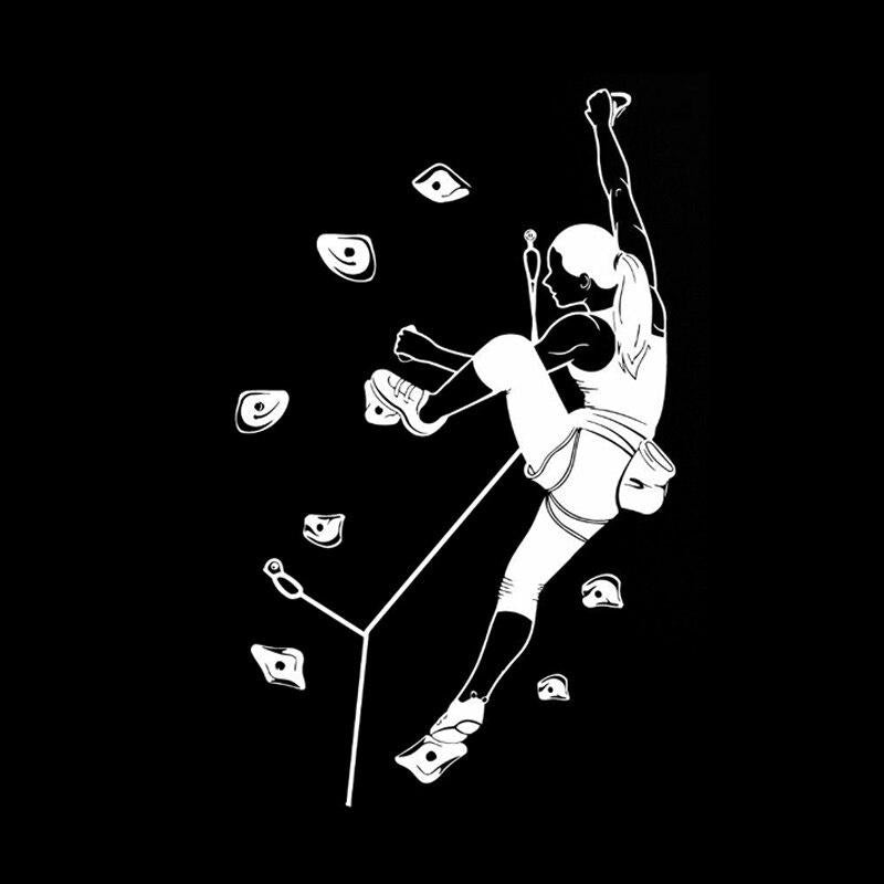 11.7CM*19CM Interesting Fashion Climbing Club Extreme Sports Car Stickers Vinyl S9-0386